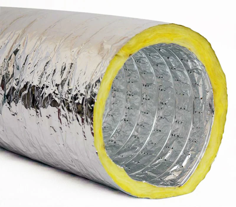 Fireproof Glasswool Flexible Aluminum Foil Duct Air Condition Flexible Duct