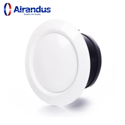 Вентиляционный круглый белый пластиковый выпускной дисковый клапан